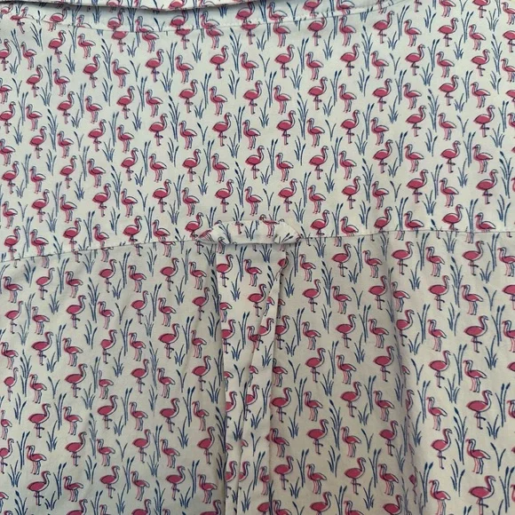 Jos A Bank 1905 Men’s Short Sleeve Button Down Shirt Flamingo Print Size XL - Picture 6 of 9